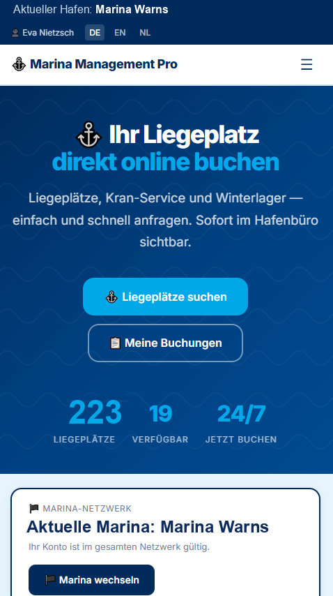 Online Liegeplatz buchen