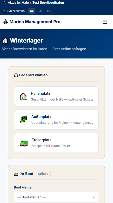 Winterlager online anfragen